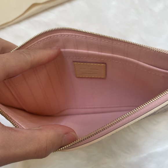 Louis Vuitton Neverfull MM Damier Azur Rose Ballerine *Made in France* - Picture 15 of 16